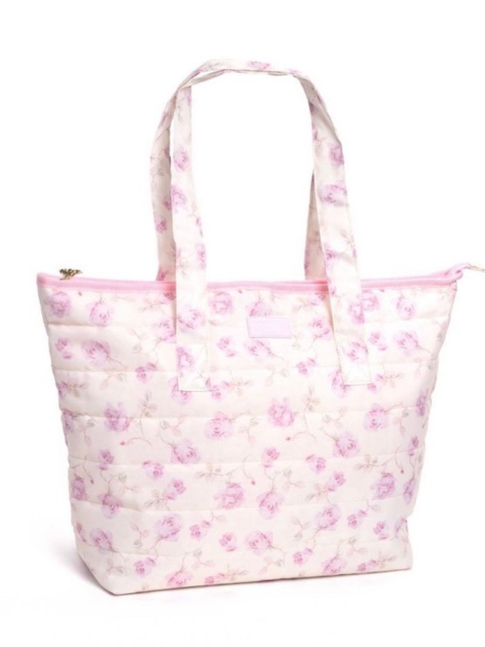 NWT! LOVE SHACK FANCY x TARGET Yoobi Ribbon Rosa Quilted Floral Tote Bag - Picture 2 of 14